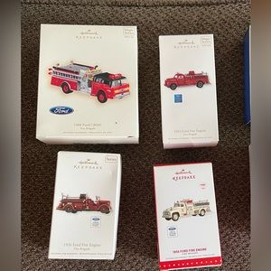 Hallmark Ornaments Fire Engines (6)